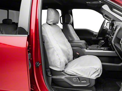 Covercraft Seat Saver Polycotton Custom Front Row Seat Covers; Gray (15-18 F-150 w/ Bucket Seats, Excluding Raptor)