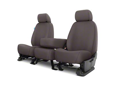 Covercraft Seat Saver Polycotton Custom Front Row Seat Covers; Gray (21-24 F-150 w/ Bench Seat & Non-Opening Center Console)