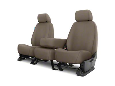 Covercraft Seat Saver Polycotton Custom Front Row Seat Covers; Wet Sand (21-25 F-150 w/ Bench Seat & Non-Opening Center Console)