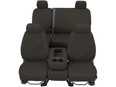 Covercraft Seat Saver Waterproof Polyester Custom Front Row Seat Covers; Gray (02-03 F-150 SuperCrew w/ Bench Seat)