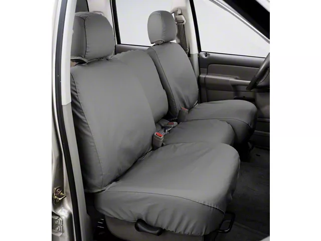 Covercraft Seat Saver Polycotton Custom Second Row Seat Cover; Gray (19-24 F-150 SuperCrew w/o Fold-Down Armrest)