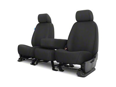 Covercraft Seat Saver Waterproof Polyester Custom Front Row Seat Covers; Gray (21-25 F-150 w/ Bench Seat & Non-Opening Center Console)