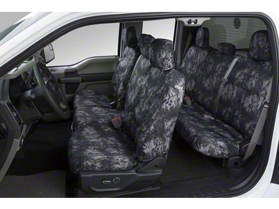 Covercraft Seat Saver Prym1 Custom Second Row Seat Cover; Blackout Camo (11-16 F-350 Super Duty SuperCrew w/o Fold-Down Armrest)