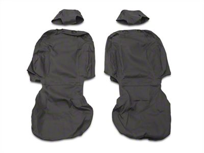 Covercraft Seat Saver Polycotton Custom Front Row Seat Covers; Charcoal (14-18 Silverado 1500 w/ Bucket Seats)