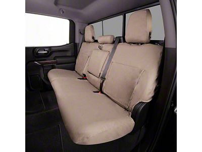 Covercraft Seat Saver Polycotton Custom Second Row Seat Cover; Taupe (22-26 Maverick)