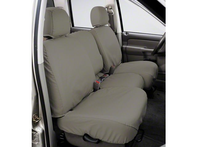 Covercraft Seat Saver Polycotton Custom Front Row Seat Covers; Misty Gray (14-18 RAM 1500 Laramie, Laramie Longhorn & Sport w/ Bucket Seats)