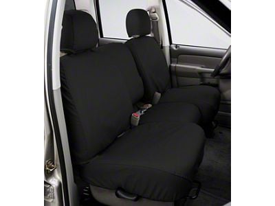 Covercraft Seat Saver Polycotton Custom Second Row Seat Cover; Charcoal (19-23 RAM 1500 Crew Cab w/ 40/60 Split Bench Seat & Fold-Down Armrest w/ Lid)