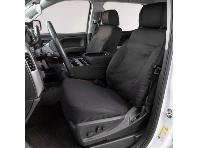 Covercraft Seat Saver Polycotton Custom Front Row Seat Covers; Charcoal (06-09 RAM 2500 w/ Bucket Seats)
