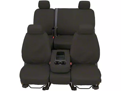 Covercraft Seat Saver Waterproof Polyester Custom Front Row Seat Covers; Gray (19-24 RAM 2500 w/ Bucket Seats, Excluding Laramie, Laramie Longhorn & Limited Longhorn)