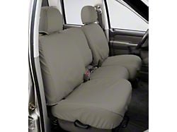 Covercraft Seat Saver Polycotton Custom Front Row Seat Covers; Misty Gray (10-14 RAM 2500 w/ Bench Seat, Fold-Down Center Console, Lid w/o Cupholders & Seat Airbags)