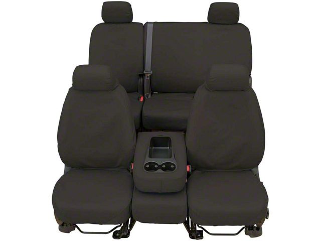 Covercraft Seat Saver Waterproof Polyester Custom Front Row Seat Covers; Gray (20-24 Sierra 2500 HD w/ Bucket Seats)