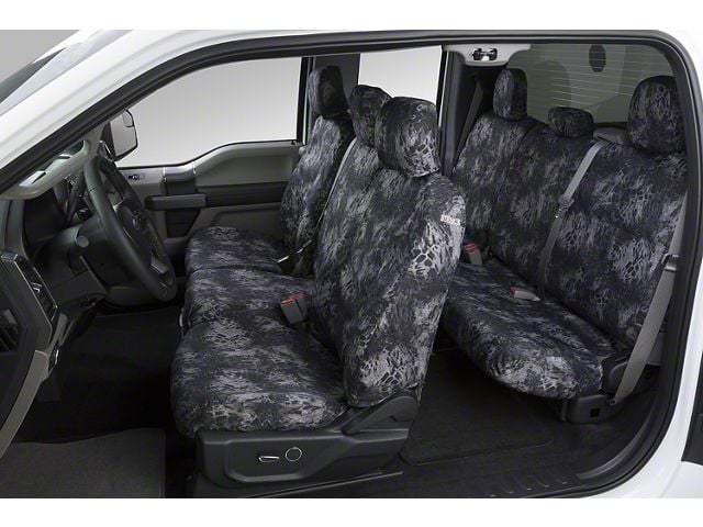Covercraft Seat Saver Prym1 Custom Second Row Seat Cover; Blackout Camo (07-14 Sierra 3500 HD Crew Cab)