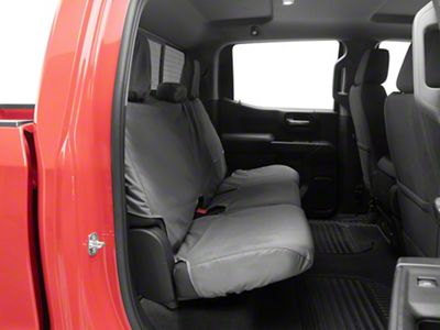 Covercraft Seat Saver Waterproof Polyester Custom Second Row Seat Cover; Gray (20-25 Sierra 3500 HD Double Cab, Crew Cab w/ 60/40 Split Cushion Bench Seat & w/o Fold-Down Armrest)