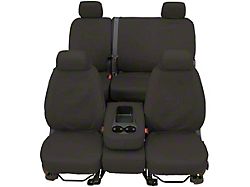 Covercraft Seat Saver Waterproof Polyester Custom Front Row Seat Covers; Gray (20-24 Silverado 3500 HD w/ Bench Seat & Fold-Down Console w/o Lid & Under Center Seat Storage)