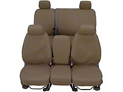 Covercraft Seat Saver Waterproof Polyester Custom Front Row Seat Covers; Taupe (11-16 F-250 Super Duty w/ Bucket Seats)