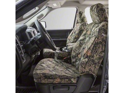Covercraft SeatSaver Custom Front Seat Covers; Carhartt Mossy Oak Break-Up Country (17-18 Sierra 1500 w/ Bucket Seats)