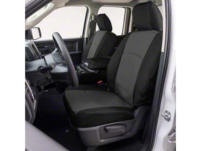 Covercraft Precision Fit Seat Covers Endura Custom Front Row Seat Covers; Charcoal/Black (99-02 Sierra 1500 w/ Bench Seat)