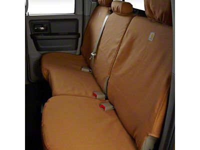 Covercraft SeatSaver Custom Second Row Seat Cover; Carhartt Brown (19-24 Sierra 1500 Crew Cab w/o Fold-Down Armrest)