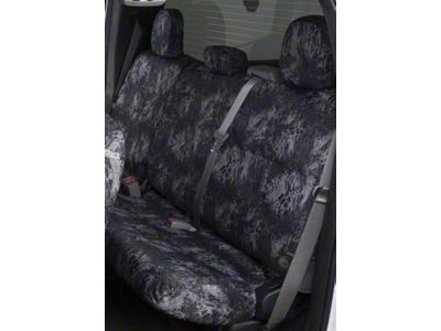 Covercraft Seat Saver Prym1 Custom Second Row Seat Cover; Blackout Camo (19-24 Sierra 1500 Double Cab, Crew Cab w/ 60/40 Split Cushion Bench Seat & Fold-Down Armrest)