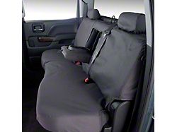 Covercraft Seat Saver Polycotton Custom Second Row Seat Cover; Gray (19-26 Sierra 1500 Double Cab, Crew Cab w/ 60/40 Split Cushion Bench Seat & Fold-Down Armrest)