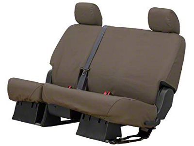 Covercraft Seat Saver Polycotton Custom Second Row Seat Cover; Misty Gray (19-24 Sierra 1500 Double Cab, Crew Cab w/ 60/40 Split Cushion Bench Seat & Fold-Down Armrest)