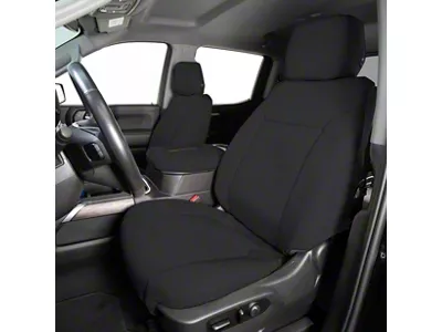 Covercraft Precision Fit Seat Covers Endura Custom Front Row Seat Covers; Black/Charcoal (03-06 Sierra 2500 HD w/ Bucket Seats)