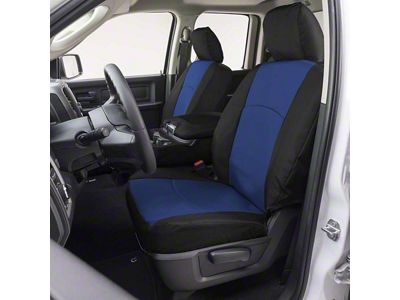Covercraft Precision Fit Seat Covers Endura Custom Front Row Seat Covers; Blue/Black (2015 Sierra 2500 HD w/ Bucket Seats)