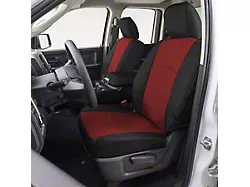 Covercraft Precision Fit Seat Covers Endura Custom Front Row Seat Covers; Red/Black (20-22 Sierra 2500 HD w/ Bucket Seats)