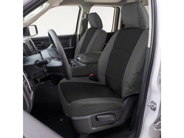 Covercraft Precision Fit Seat Covers Endura Custom Second Row Seat Cover; Black/Charcoal (07-14 Sierra 2500 HD Extended Cab)