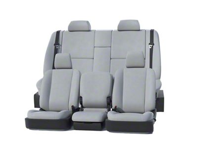 Covercraft Precision Fit Seat Covers Leatherette Custom Front Row Seat Covers; Light Gray (07-14 Sierra 2500 HD w/ Bucket Seats)