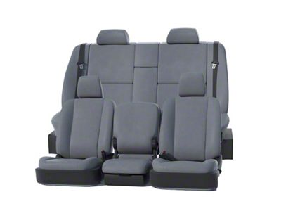 Covercraft Precision Fit Seat Covers Leatherette Custom Front Row Seat Covers; Medium Gray (20-25 Sierra 2500 HD w/ Bench Seat)