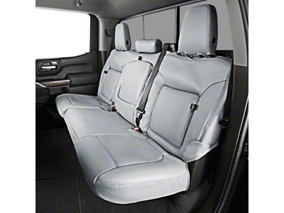 Covercraft Precision Fit Seat Covers Leatherette Custom Second Row Seat Cover; Light Gray (03-06 Sierra 2500 HD Crew Cab)