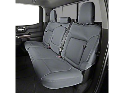 Covercraft Precision Fit Seat Covers Leatherette Custom Second Row Seat Cover; Medium Gray (03-06 Sierra 2500 HD Crew Cab)