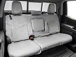 Covercraft Seat Saver Polycotton Custom Second Row Seat Cover; Gray (20-26 Sierra 2500 HD Double Cab, Crew Cab w/ 60/40 Split Cushion Bench Seat & Fold-Down Armrest)