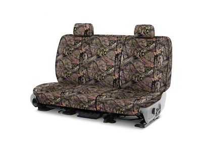 Covercraft SeatSaver Custom Second Row Seat Cover; Carhartt Mossy Oak Break-Up Country (20-24 Sierra 2500 HD Crew Cab w/ Fold-Down Armrest)