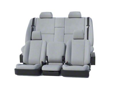 Covercraft Precision Fit Seat Covers Leatherette Custom Front Row Seat Covers; Light Gray (07-14 Sierra 3500 HD w/ Bucket Seats)