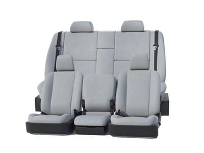 Covercraft Precision Fit Seat Covers Leatherette Custom Second Row Seat Cover; Light Gray (07-14 Sierra 3500 HD Extended Cab)