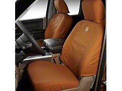 Covercraft SeatSaver Custom Front Seat Covers; Carhartt Brown (20-24 Sierra 3500 HD w/ Front Bucket Seats)