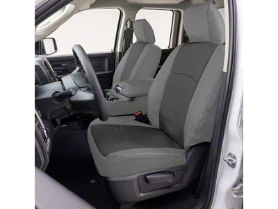 Covercraft Precision Fit Seat Covers Endura Custom Front Row Seat Covers; Charcoal/Silver (00-02 Silverado 1500 w/ Bucket Seats)