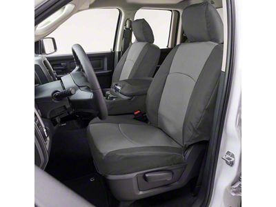 Covercraft Precision Fit Seat Covers Endura Custom Front Row Seat Covers; Silver/Charcoal (19-21 Silverado 1500 w/ Bench Seat; 2022 Silverado 1500 LTD w/ Bench Seat)