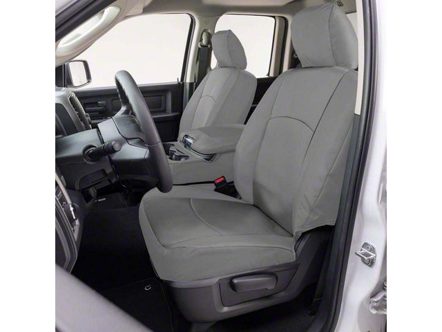 Covercraft Precision Fit Seat Covers Endura Custom Front Row Seat Covers; Silver (07-13 Silverado 1500 w/ Bucket Seats)
