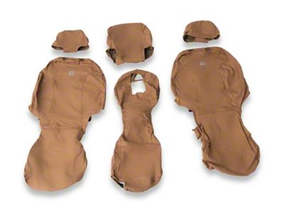 Covercraft SeatSaver Custom Second Row Seat Cover; Carhartt Brown (19-25 Silverado 1500 Crew Cab w/o Fold-Down Armrest)