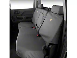 Covercraft SeatSaver Custom Second Row Seat Cover; Carhartt Gravel (19-24 Silverado 1500 Crew Cab w/o Fold-Down Armrest)