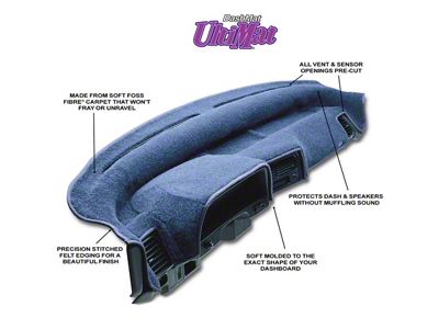 Covercraft Ultimat Custom Dash Cover; Black (07-14 Silverado 2500 HD w/ Upper & Lower Glove Boxes)