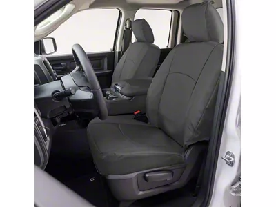 Covercraft Precision Fit Seat Covers Endura Custom Front Row Seat Covers; Charcoal (20-22 Silverado 2500 HD w/ Bucket Seats)