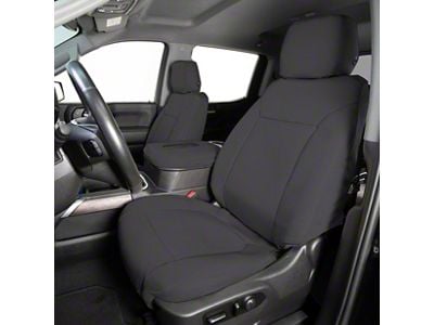 Covercraft Precision Fit Seat Covers Endura Custom Front Row Seat Covers; Charcoal/Silver (01-02 Silverado 2500 HD w/ Bench Seat)