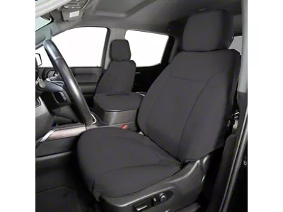 Covercraft Precision Fit Seat Covers Endura Custom Front Row Seat Covers; Charcoal/Silver (03-06 Silverado 2500 HD w/ Bench Seat)