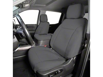 Covercraft Precision Fit Seat Covers Endura Custom Front Row Seat Covers; Silver (01-02 Silverado 2500 HD w/ Bench Seat)