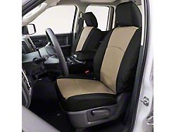 Covercraft Precision Fit Seat Covers Endura Custom Front Row Seat Covers; Tan/Black (16-19 Silverado 2500 HD w/ Bucket Seats)