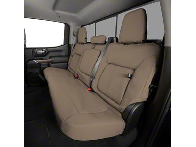 Covercraft Precision Fit Seat Covers Endura Custom Second Row Seat Cover; Tan/Black (03-06 Silverado 2500 HD Crew Cab)